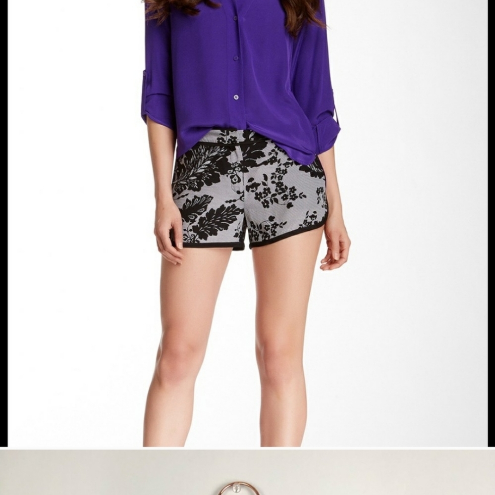 Diane Von Furstenberg Jen Silk Shorts Lace
